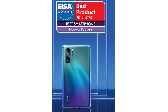 Huawei že drugič zapored prejel nagrado EISA “Best Smartphone of the Year” za HUAWEI P30 Pro