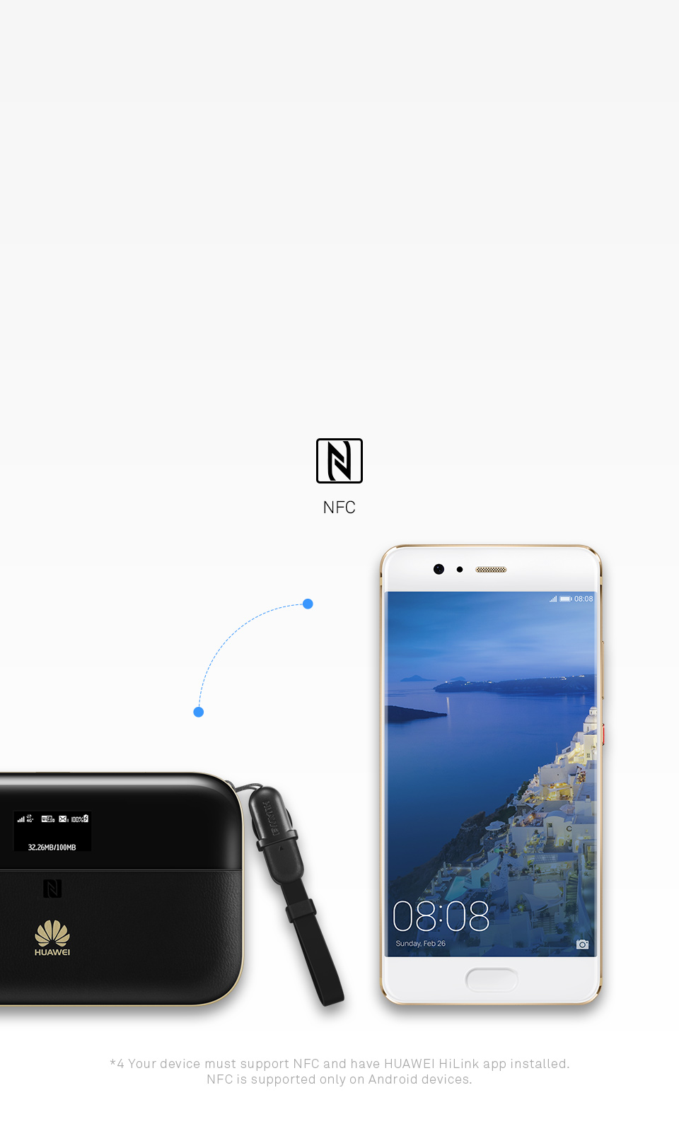 NFC-enabled Wi-Fi connection in just one touch 
