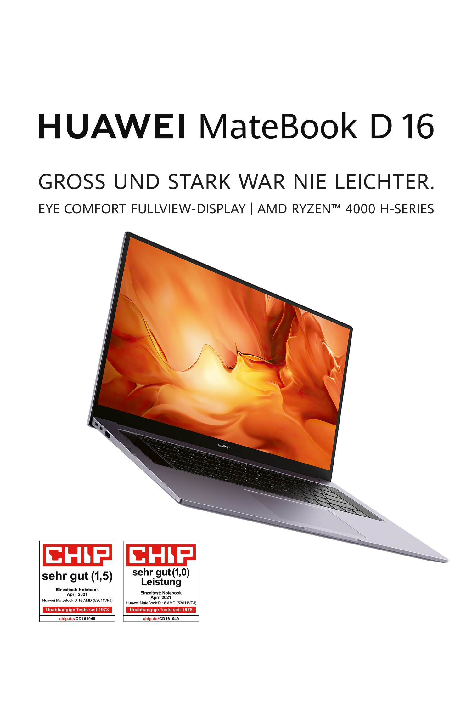 HUAWEI MateBook D 16 AMD 2021 light body