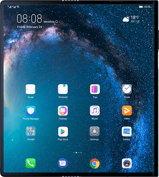Huawei Mate X full screen display