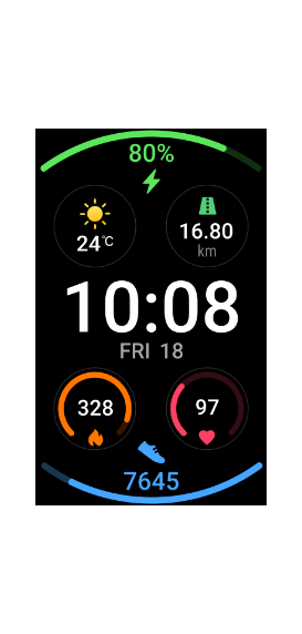 huawei watch fit-colorful watch face