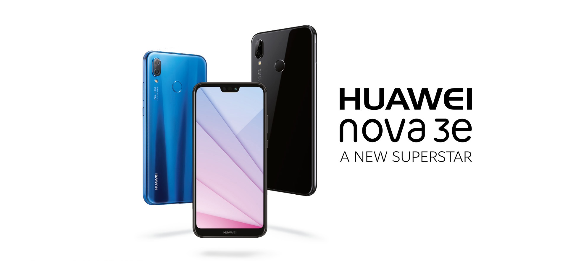 HUAWEI nova 3e back and front display