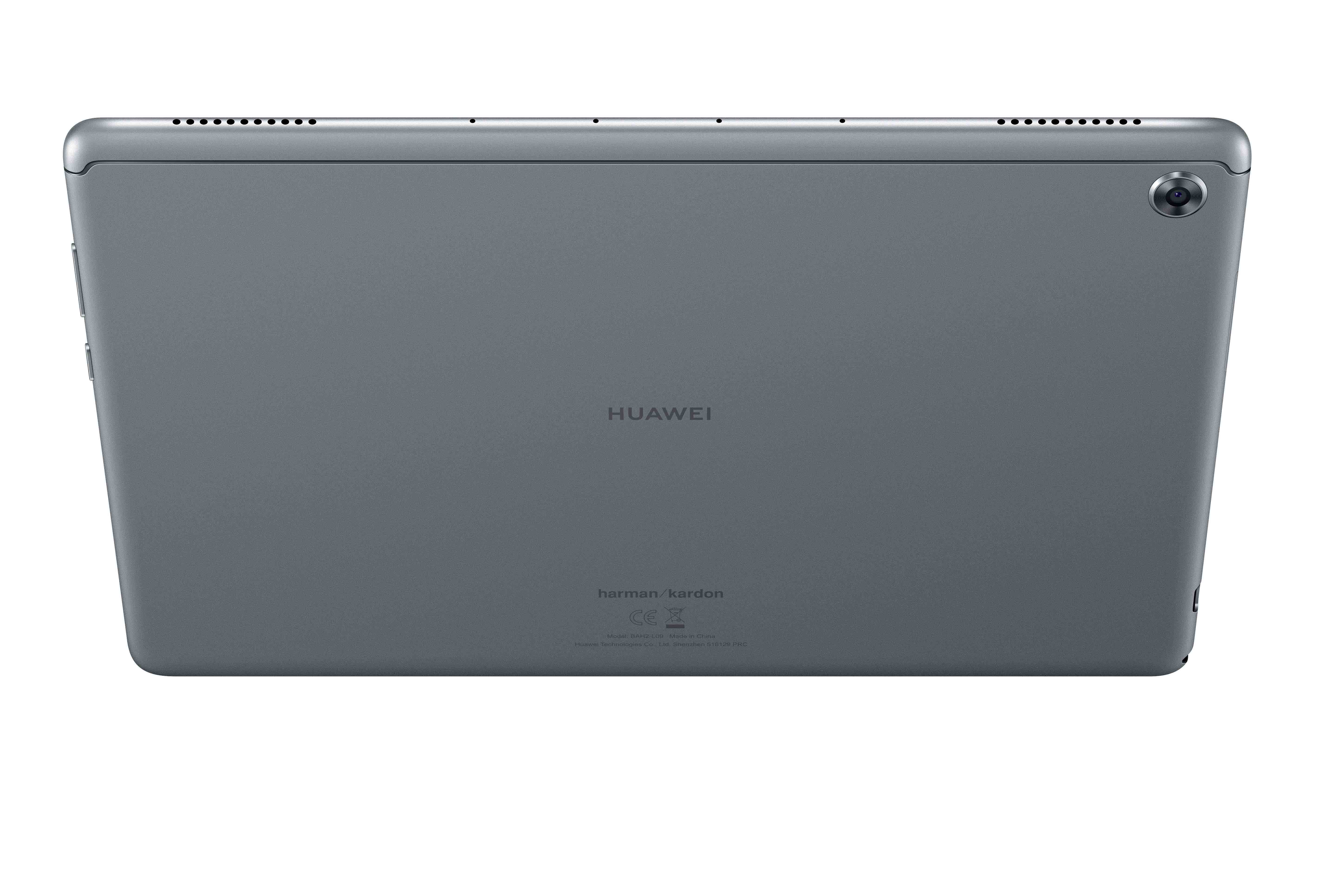 Huawei mediapad m5 lite display showing its back