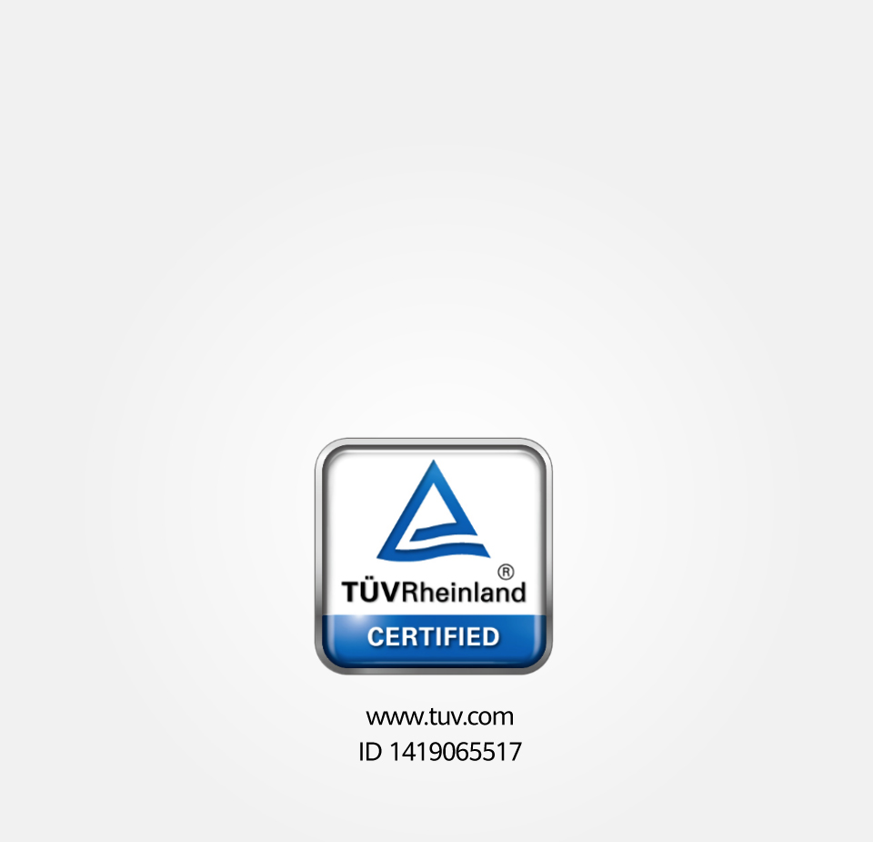 TÜV Rheinland zertifiziert 